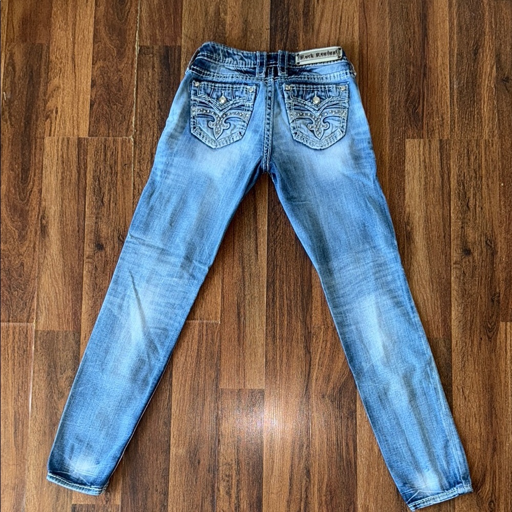 Women's Rock Revival skinny jeans with Embroidered Pockets